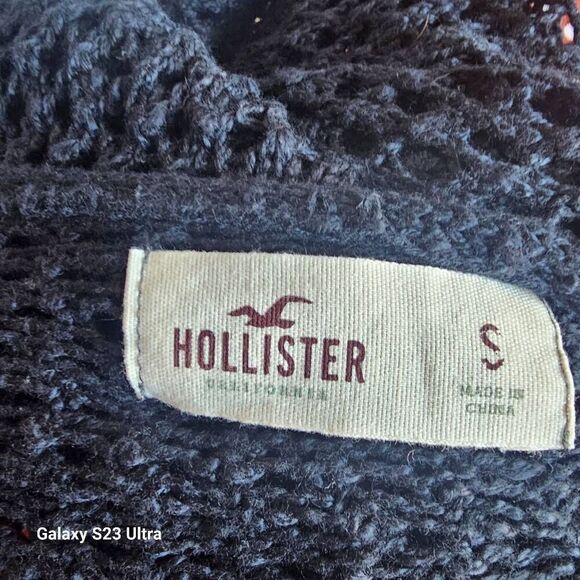 Y2k Hollister Sz Small black knit open front cardigan - Picture 6 of 7